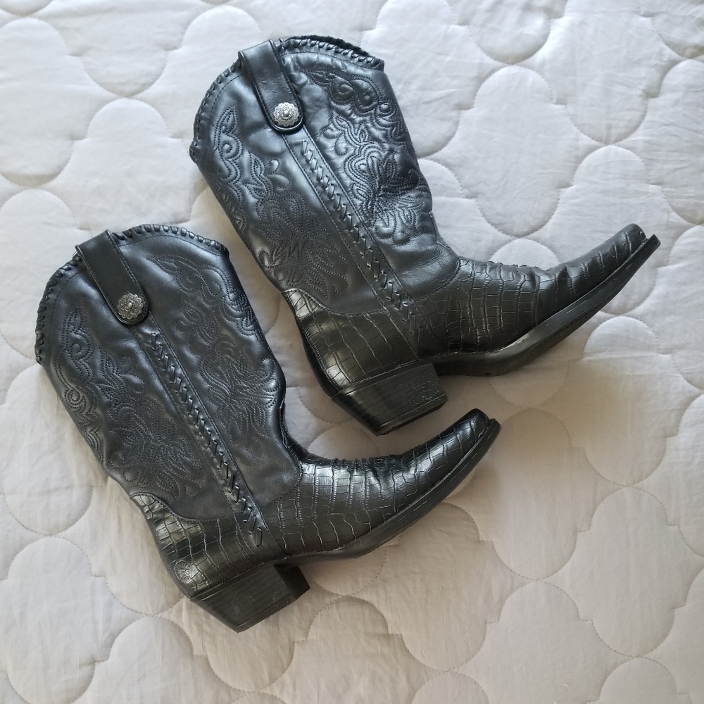 EARTH ORIGINS leather western boots